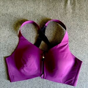 Knix Catalyst Front Zip Sports Bra - Maroon